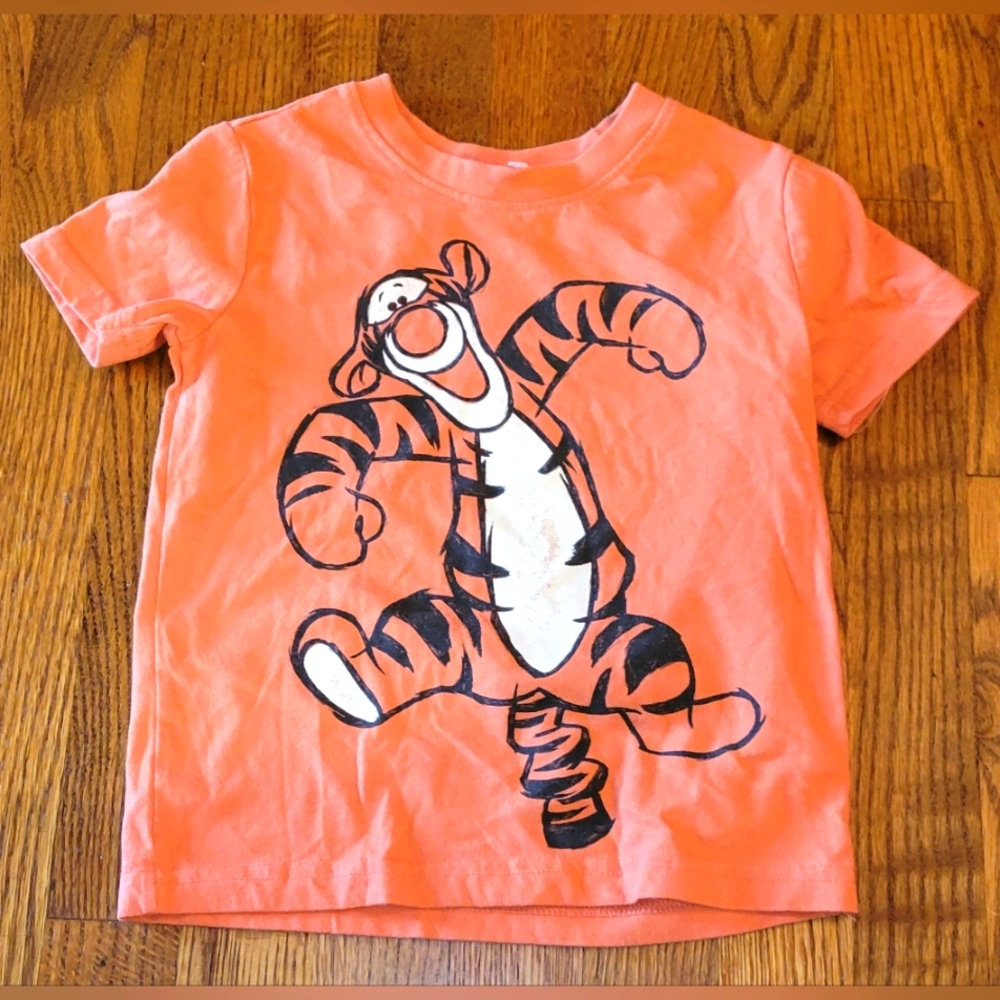 Disney Orange Tigger Short Sleeve Tee Size 4T